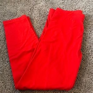 Girl’s red leggings